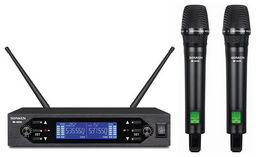 UHF DUAL WIRELESS MICROPHONES WITH RECEIVER - SONKEN WM4000D