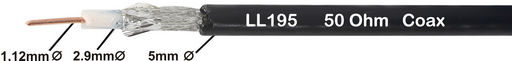 50Ω LL195 COAX 5mm LOW-LOSS