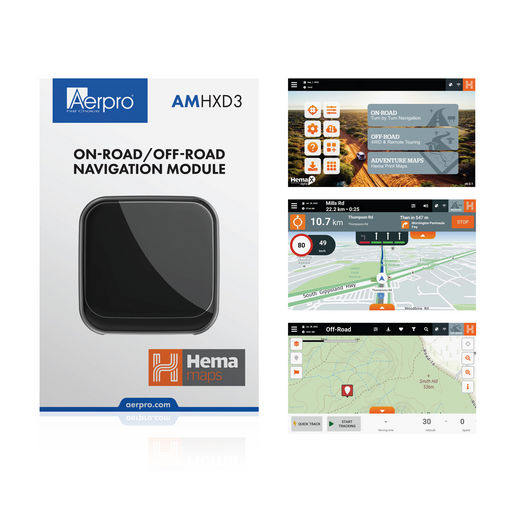 ON-ROAD / OFF-ROAD NAVIGATION MODULE WITH HEMA MAPS