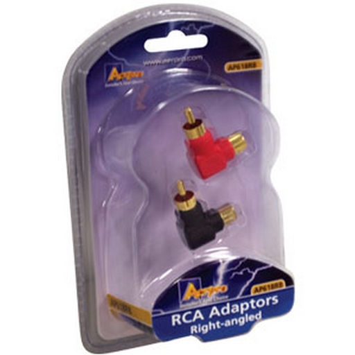 Right-angled RCA Adaptors 1 Red/1 Black Pack 2