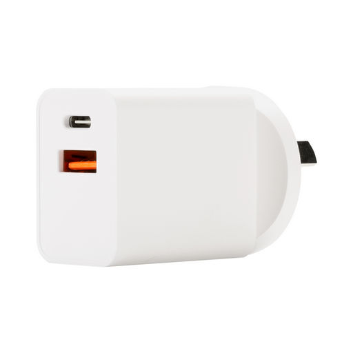 18W USB-C + USB-A WALL CHARGER