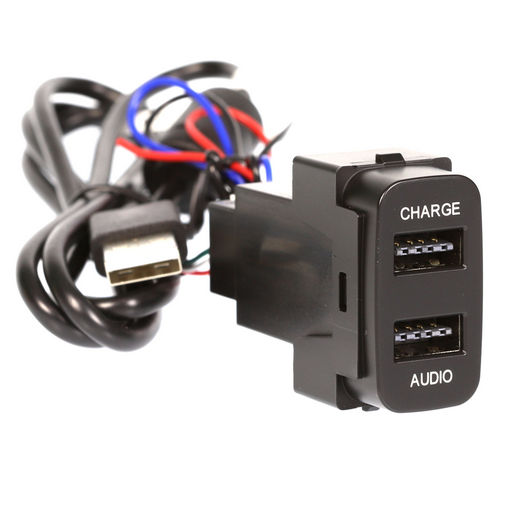 DUAL USB CHARGE & SYNC TO SUIT MITSUBISHI (19.5MM X 36.5MM)