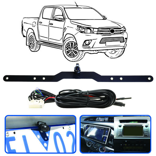 VEHICLE SPECIFIC REVERSE CAMERA KIT TO SUIT TOYOTA HILUX (2014-2019)