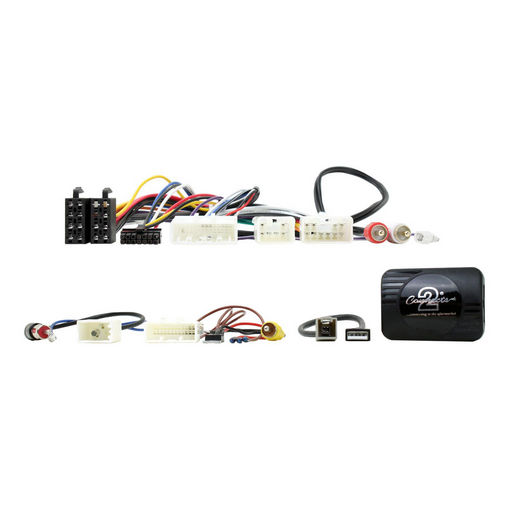 STEERING WHEEL CONTROL INTERFACE TO SUIT TOYOTA - VARIOUS MODELS (INCLUDES ANTENNA, USB & CAMERA RETENTION ADAPTORS)