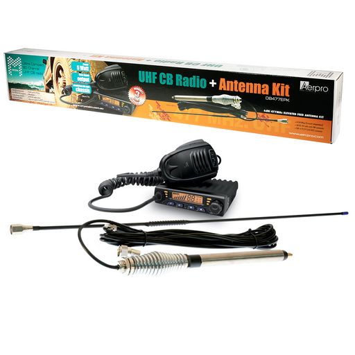 CRYSTAL MOBILE - 5W SUPER COMPACT IN CAR UHF CB RADIO WITH 6DBi ANTENNA VALUE PACK - DB477EPK