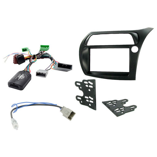 DOUBLE DIN TEXTURED BLACK INSTALL KIT TO SUIT HONDA - CIVIC HATCHBACK