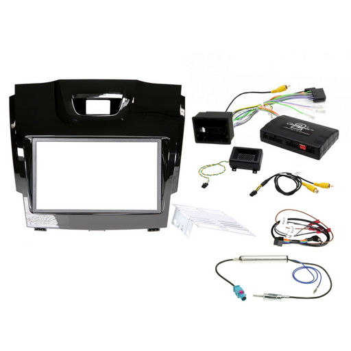 DOUBLE DIN INSTALL KIT TO SUIT HOLDEN COLORADO, COLORADO 7 (GLOSS BLACK)