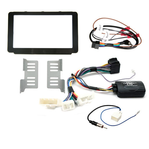 DOUBLE DIN BLACK INSTALL KIT TO SUIT TOYOTA - HILUX (INTERNAL FACIA DIMENSIONS 177MM X 100MM)
