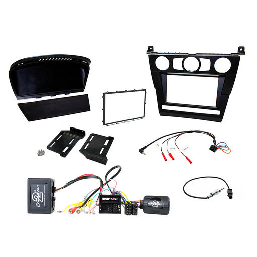 INSTALL KIT TO SUIT BMW 5 SERIES E60, E61 - AMPLIFIED (BLACK)