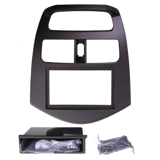 SINGLE & DOUBLE DIN FACIA KIT TO SUIT HOLDEN BARINA SPARK - WITHOUT CHIME INTERFACE (MATTE BLACK)