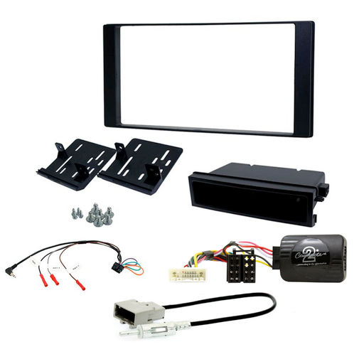 SINGLE/DOUBLE DIN MATTE BLACK INSTALL KIT TO SUIT SUBARU - VARIOUS MODELS (WITHOUT OEM NAV, PRE 2011)
