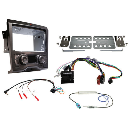 DOUBLE DIN INSTALL KIT TO SUIT HOLDEN COMMODORE VE SERIES 1 DUAL ZONE CLIMATE CONTROL (GUNMETAL GREY)