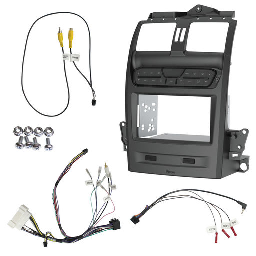 DOUBLE DIN GUNMETAL INSTALL KIT TO SUIT FORD FALCON BA-BF & TERRITORY SX-SY