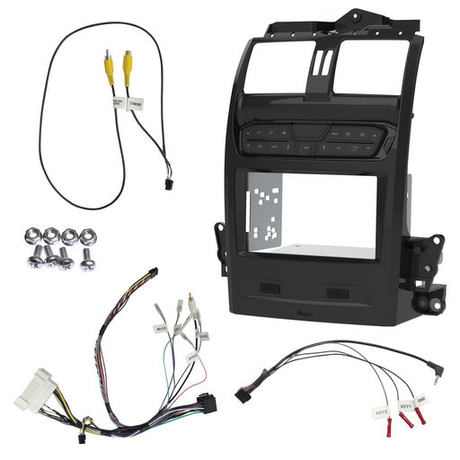 DOUBLE DIN PIANO BLACK INSTALL KIT TO SUIT FORD FALCON BA-BF & TERRITORY SX-SY