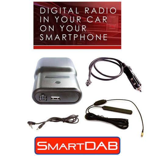 DAB+ DIGITAL RADIO INTERFACE CONNECTED VIA AUX CONTROLLED VIA SMARTPHONE APP