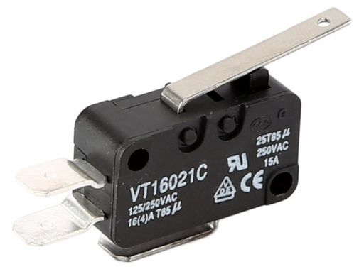 EOL - MICRO SWITCH 16A 6.3mm LEVER 25mm