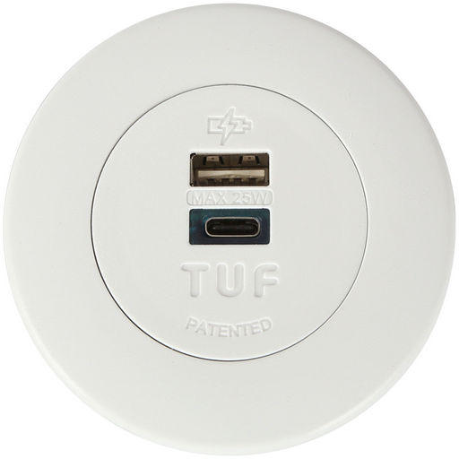 ELSAFE PIP PANEL MOUNTED USB-A / USB-C TUF 5A CHARGER UNIT WITH BEZEL