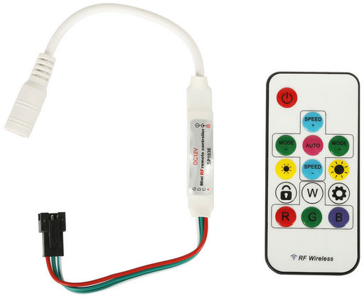 RF CONTROLLER FOR DIGITAL ADDRESSABLE LED STRIPS