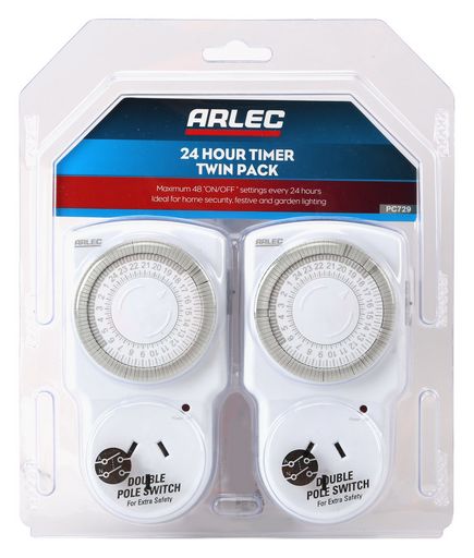 24 HOUR TIMER SWITCH TWIN PACK