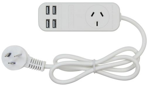 MAINS EXTENSION & USB CHARGER - JACKSON