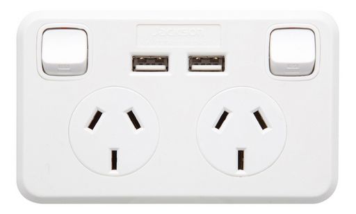 <NLA>2 OUTLET GPO POWER POINT WITH 2X USB