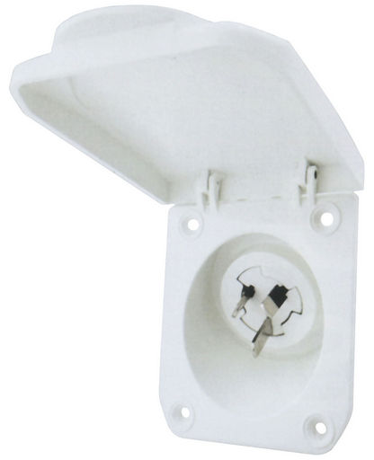 15A RECESSED CARAVAN POWER INLET WITH COVER