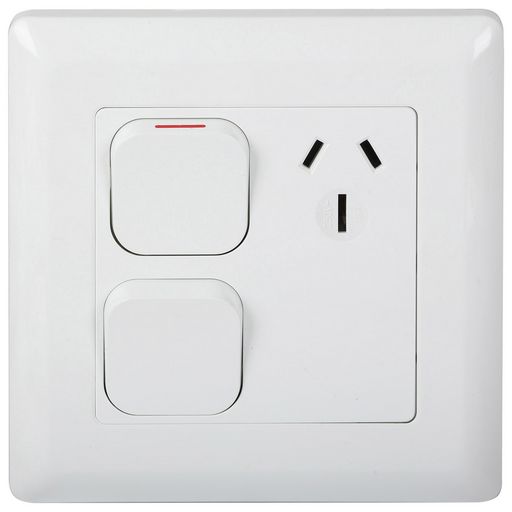LARGE DOLLY 15A OUTLET WITH EXTRA SWITCH