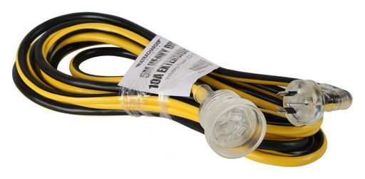 EXTENSION LEAD YELLOW/BLACK 10A