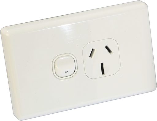 HORIZONTAL WALL POWER OUTLET 15A