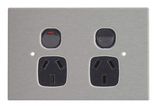 HORIZONTAL WALL POWER OUTLET 10A