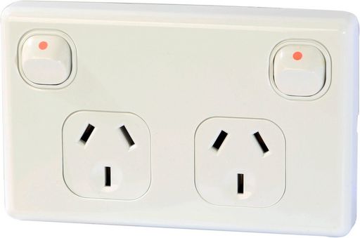 DOUBLE POLE SWITCHED DUAL POWER OUTLET
