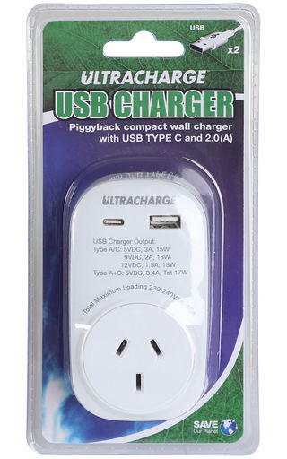 IN-LINE POWER OUTLET USB-A / USB-C