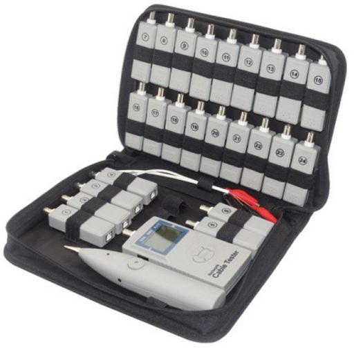 NETWORK CABLE TESTER WITH 24 RECEIVERS