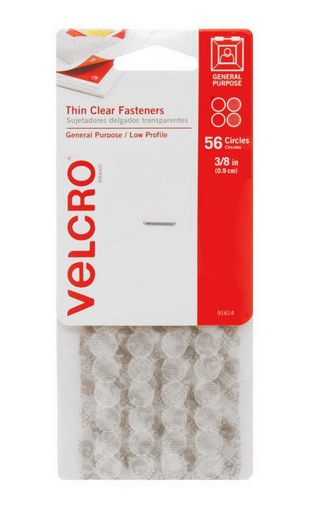 VELCRO® BRAND THIN CLEAR FASTERNER CIRCLES