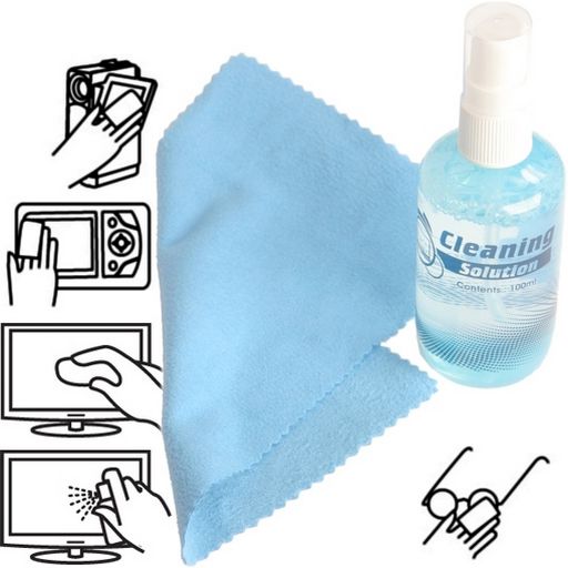 SCREEN CLEANING SPRAY & CLOTH