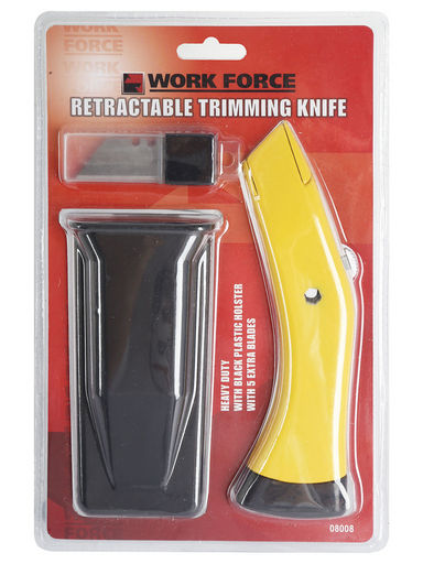 RETRACTABLE TRIMMING KNIFE WITH HOLSTER