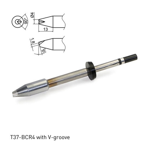 HAKKO T37-BCR4 BEVEL TIP WITH V-GROOVE