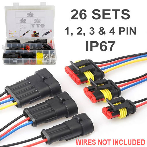 AUTOMOTIVE WATER-PROOF WIRE CONNECTOR KIT - 26 SETS