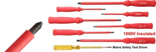 SCREWDRIVERS - ELECTRICAL INSULATED 1000V