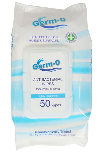 <NLA><CORRUPT>ANTIBACTERIAL WIPES ALCOHOL FREE  GERM-O