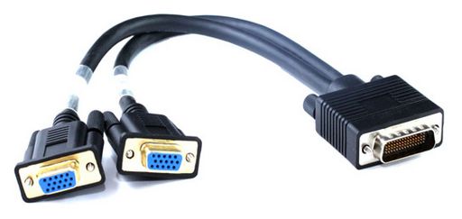 LFH59/DMS59 TO DUAL VGA-F ADAPTOR CABLE