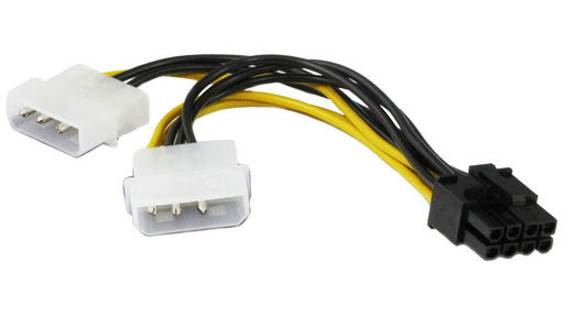 2x MOLEX TO PCIe 8-PIN CABLE