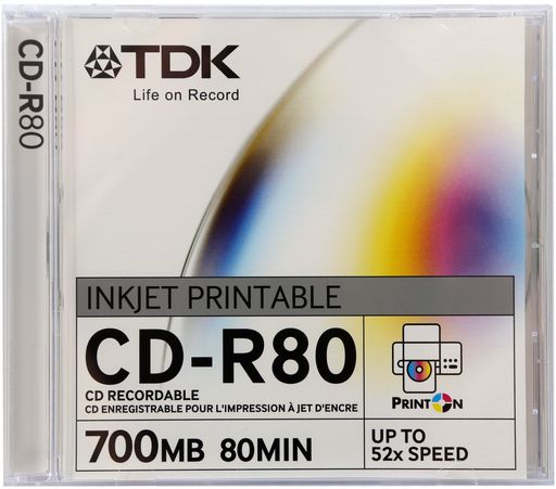 <NLA>CD-R TDK INKJET PRINTABLE WHITE