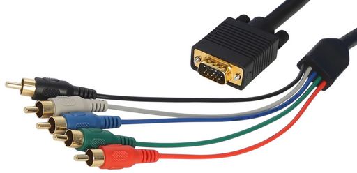 HD15 RGBVH MONITOR CABLE [5x RCA]