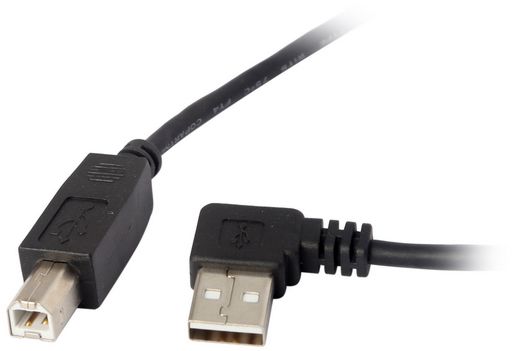 USB-B R/A ADAPTOR CABLE TYPE A TO B