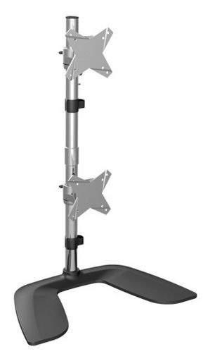 DUAL VERTICAL LCD MONITOR DESK STAND