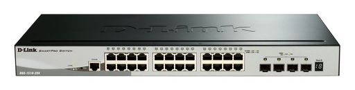 28-PORT GIGABIT SMARTPRO STACKABLE SWITCH WITH 24 RJ45 AND 4 SFP+ 10G PORTS