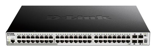 52-PORT GIGABIT SMARTPRO STACKABLE POE SWITCH WITH 48 RJ45 AND 4 SFP+ 10G PORTS. POE BUDGET 370W (740W WITH DPS-700).