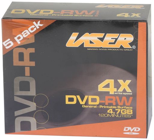 <NLA>DVD-RW REWRITABLE 4x SPEED - PACK OF 5