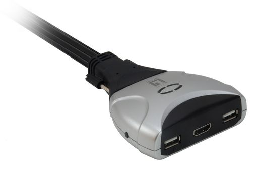 2-Port USB HDMI Cable KVM Switch - Level1